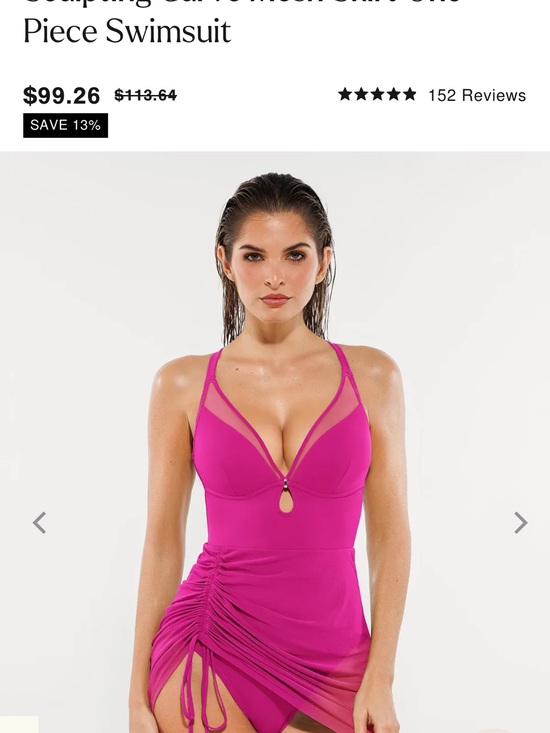 Popilush Other - Fuchsia shapewear One-Piece Swimdress - Women Swim